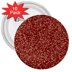 Burgundy Red Confetti Pattern Abstract Art 3  Buttons (10 Pack) 