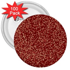 Burgundy Red Confetti Pattern Abstract Art 3  Buttons (100 pack) 