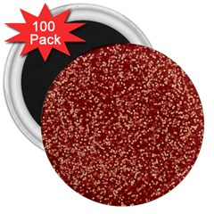 Burgundy Red Confetti Pattern Abstract Art 3  Magnets (100 pack)