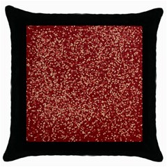 Burgundy Red Confetti Pattern Abstract Art Throw Pillow Case (Black)