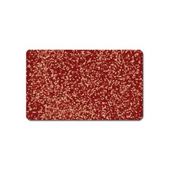 Burgundy Red Confetti Pattern Abstract Art Magnet (Name Card)