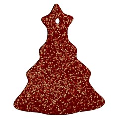 Burgundy Red Confetti Pattern Abstract Art Ornament (Christmas Tree) 