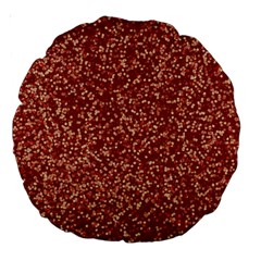 Burgundy Red Confetti Pattern Abstract Art Large 18  Premium Round Cushions