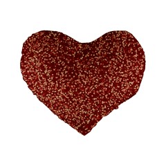 Burgundy Red Confetti Pattern Abstract Art Standard 16  Premium Heart Shape Cushions