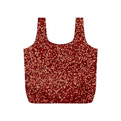 Burgundy Red Confetti Pattern Abstract Art Full Print Recycle Bag (S)