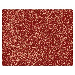 Burgundy Red Confetti Pattern Abstract Art Double Sided Flano Blanket (Medium) 