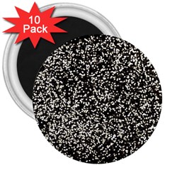 Black And White Confetti Pattern 3  Magnets (10 Pack)  by yoursparklingshop