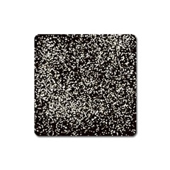 Black And White Confetti Pattern Square Magnet by yoursparklingshop