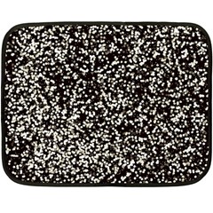 Black And White Confetti Pattern Double Sided Fleece Blanket (mini) 