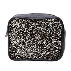 Black And White Confetti Pattern Mini Toiletries Bag (two Sides) by yoursparklingshop