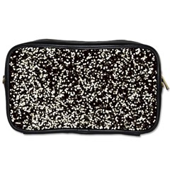 Black And White Confetti Pattern Toiletries Bag (one Side) by yoursparklingshop