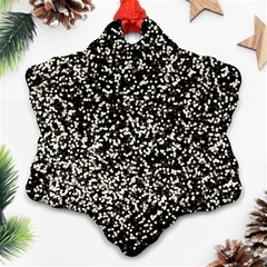 Black And White Confetti Pattern Ornament (snowflake) by yoursparklingshop