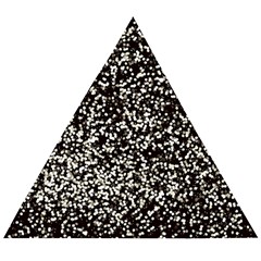 Black And White Confetti Pattern Wooden Puzzle Triangle