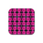 Roses Fleurs Abstrait Rubber Coaster (Square)  Front