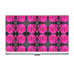 Roses Fleurs Abstrait Business Card Holder by kcreatif