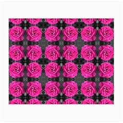 Roses Fleurs Abstrait Small Glasses Cloth (2 Sides) by kcreatif