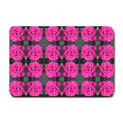 Roses Fleurs Abstrait Small Doormat  by kcreatif