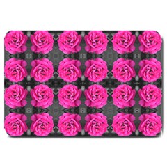 Roses Fleurs Abstrait Large Doormat  by kcreatif