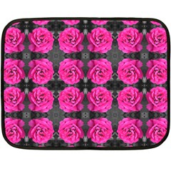 Roses Fleurs Abstrait Fleece Blanket (mini) by kcreatif