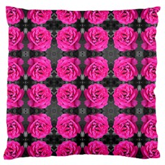 Roses Fleurs Abstrait Large Cushion Case (two Sides) by kcreatif