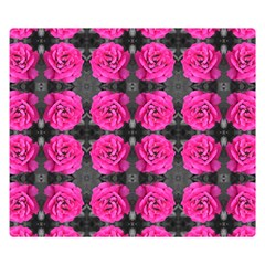 Roses Fleurs Abstrait Double Sided Flano Blanket (small)  by kcreatif