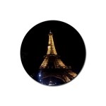 Tour Eiffel Paris Nuit Rubber Round Coaster (4 pack)  Front