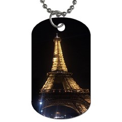 Tour Eiffel Paris Nuit Dog Tag (one Side) by kcreatif