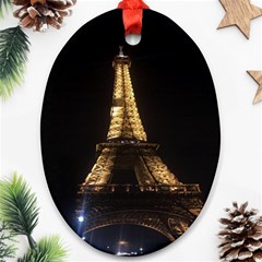 Tour Eiffel Paris Nuit Oval Ornament (two Sides) by kcreatif