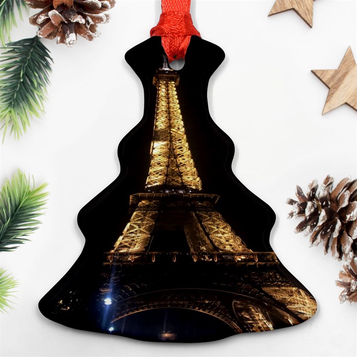 Tour Eiffel Paris Nuit Christmas Tree Ornament (Two Sides)