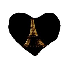 Tour Eiffel Paris Nuit Standard 16  Premium Heart Shape Cushions by kcreatif