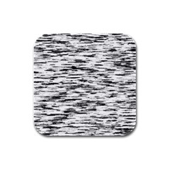 Texture Noir/gris Rubber Square Coaster (4 Pack)  by kcreatif