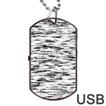 Texture Noir/Gris Dog Tag USB Flash (One Side) Front