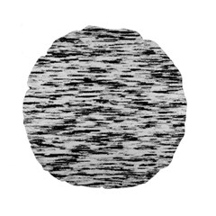 Texture Noir/gris Standard 15  Premium Flano Round Cushions by kcreatif