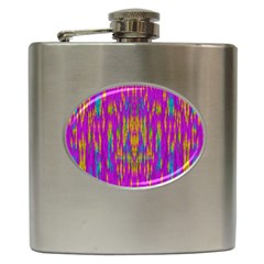 Festive Rainbow, Season To Wear Popart Hip Flask (6 Oz) by pepitasart