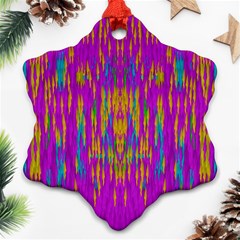 Festive Rainbow, Season To Wear Popart Ornament (snowflake)