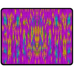 Festive Rainbow, Season To Wear Popart Double Sided Fleece Blanket (medium)  by pepitasart