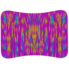 Festive Rainbow, Season To Wear Popart Velour Seat Head Rest Cushion by pepitasart