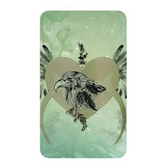 Eagle, Animal, Bird, Feathers, Fantasy, Lineart, Flowers, Blossom, Elegance, Decorative Memory Card Reader (rectangular) by FantasyWorld7