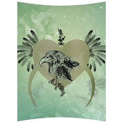 Eagle, Animal, Bird, Feathers, Fantasy, Lineart, Flowers, Blossom, Elegance, Decorative Back Support Cushion by FantasyWorld7