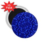 Blue Fancy Ornate Print Pattern 2.25  Magnets (10 pack)  Front