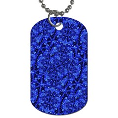 Blue Fancy Ornate Print Pattern Dog Tag (two Sides) by dflcprintsclothing