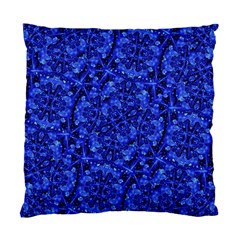 Blue Fancy Ornate Print Pattern Standard Cushion Case (one Side) by dflcprintsclothing