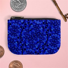 Blue Fancy Ornate Print Pattern Mini Coin Purse by dflcprintsclothing