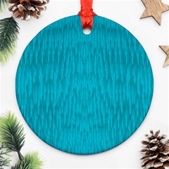 Festive Rainbow, Season To Wear Blue Ornament (round) by pepitasart