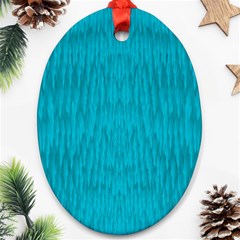 Festive Rainbow, Season To Wear Blue Ornament (oval) by pepitasart