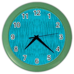 Festive Rainbow, Season To Wear Blue Color Wall Clock