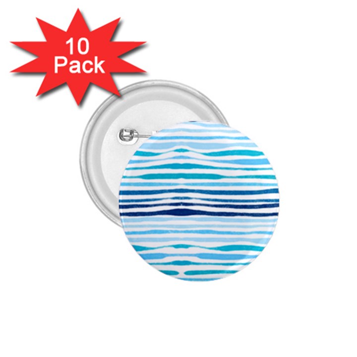 BLUE WAVES PATTERN 1.75  Buttons (10 pack)