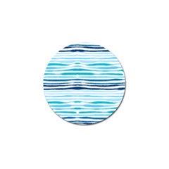 Blue Waves Pattern Golf Ball Marker (4 Pack)