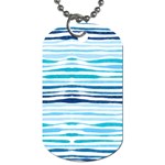 BLUE WAVES PATTERN Dog Tag (Two Sides) Front