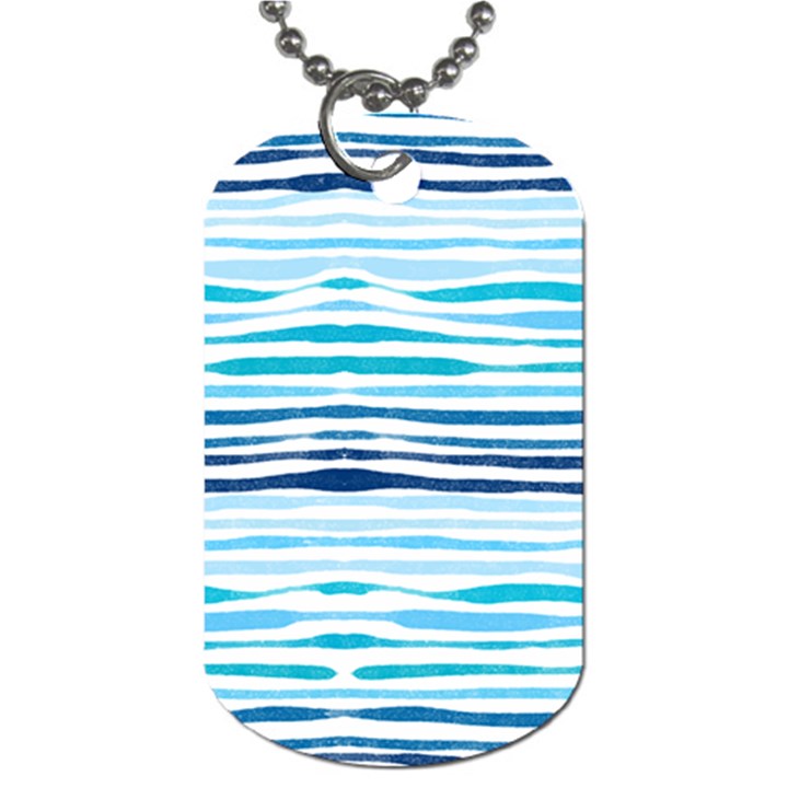 BLUE WAVES PATTERN Dog Tag (Two Sides)